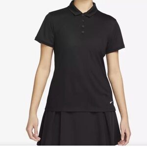 NWT Nike Women's Black Short Sleeve Golf Polo Shirt, Sizes XS, S